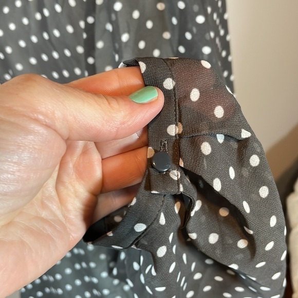 LOFT sheer polka dot blouse - Picture 4 of 9